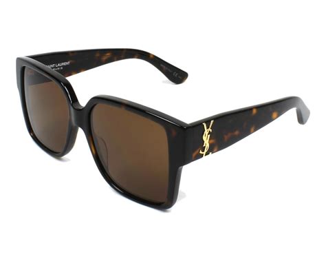 ysl havana|Saint Laurent SLM9 Shiny Dark Havana Brown Sunglasses.